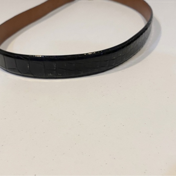 FLEMING OF BUCKHEAD Genuine Alligator Leather Belt Black 43 - Picture 4 of 14